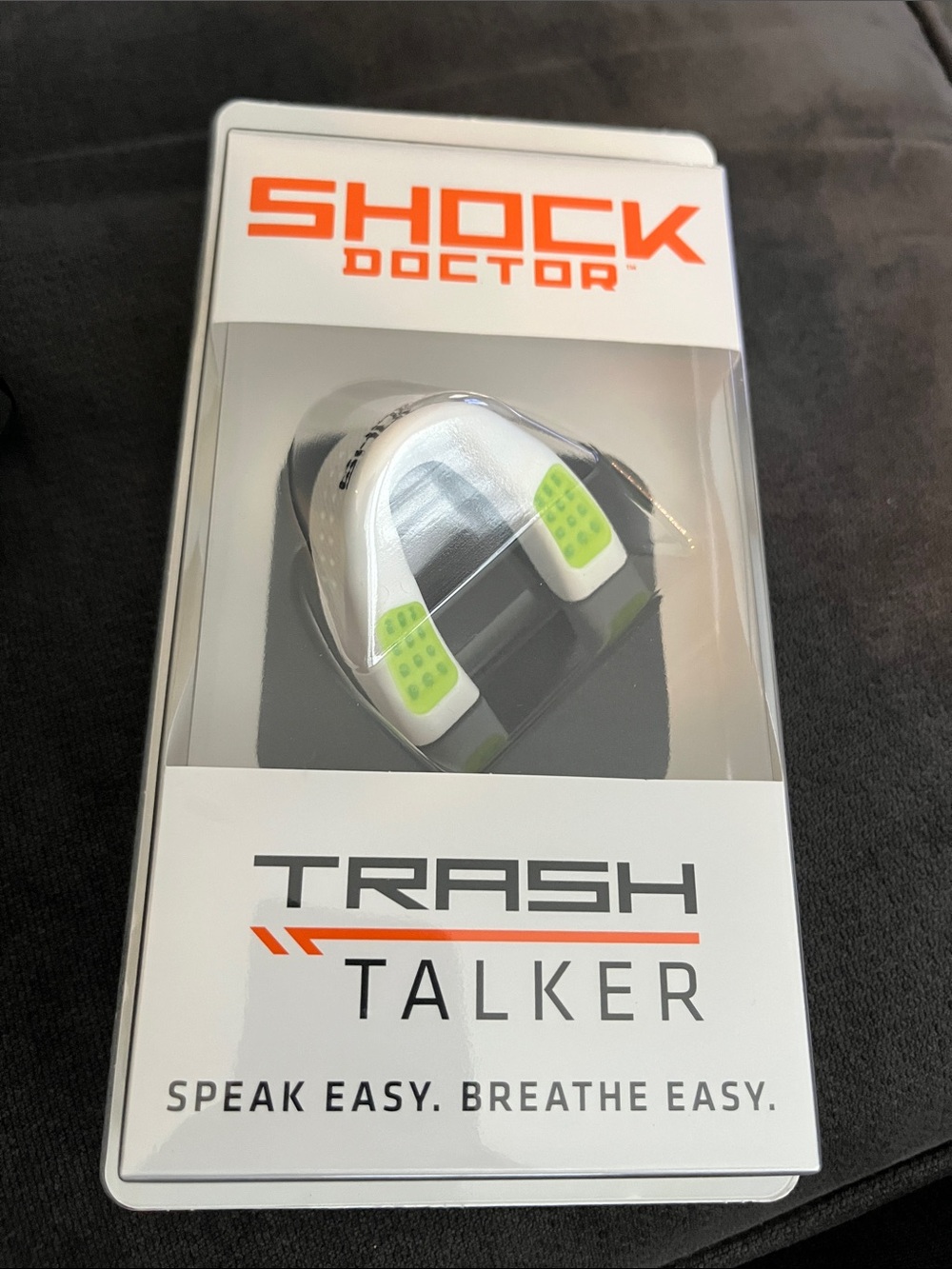 Shock Doctor Trash Talker Mouthguard - White with Neon Green
